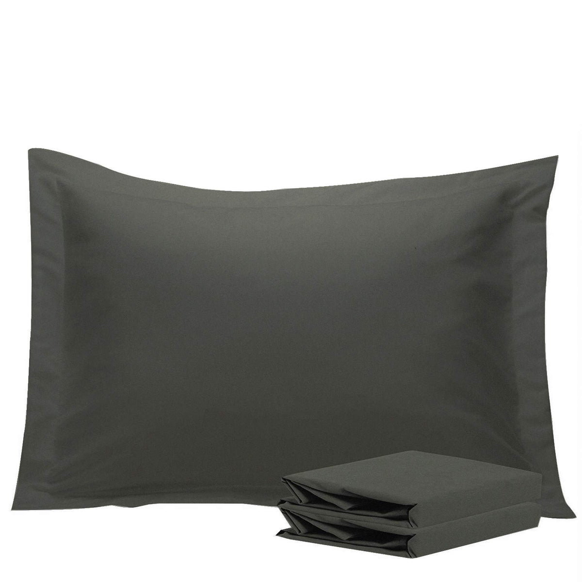 NTBAY Standard Pillow Shams, Set of 2, Microfiber, White