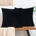 Throw Pillow Covers Mustard Yellow Set of 2 18x18 Inch Fall Pillow Covers, Soft Velvet Farmhouse Neutral Decorative Pillowcases for Couch Sofa Bed, Home Boho Decor, Modern Cushion Covers