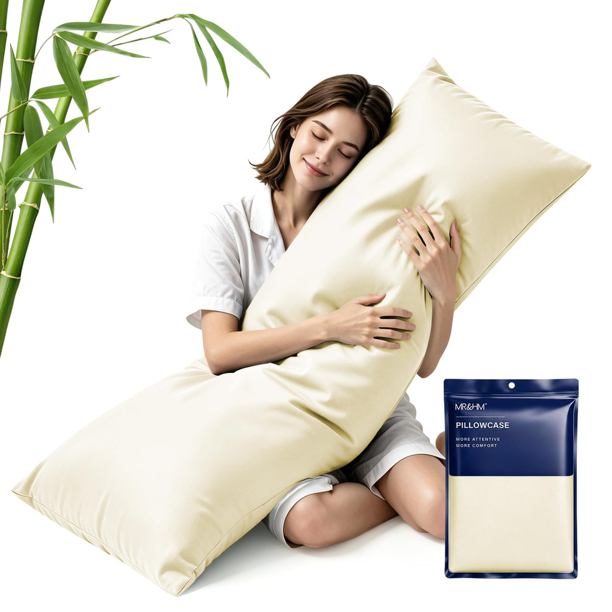 MR&HM Queen Pillowcase Set of 2, Cooling & Breathable, Dark Grey, 20"x30"