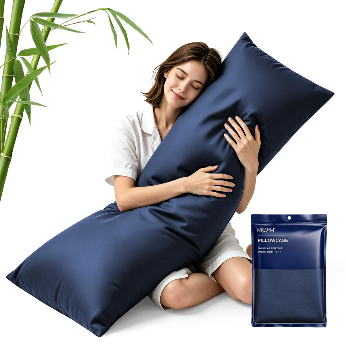 MR&HM Queen Pillowcase Set of 2, Cooling & Breathable, Dark Grey, 20"x30"
