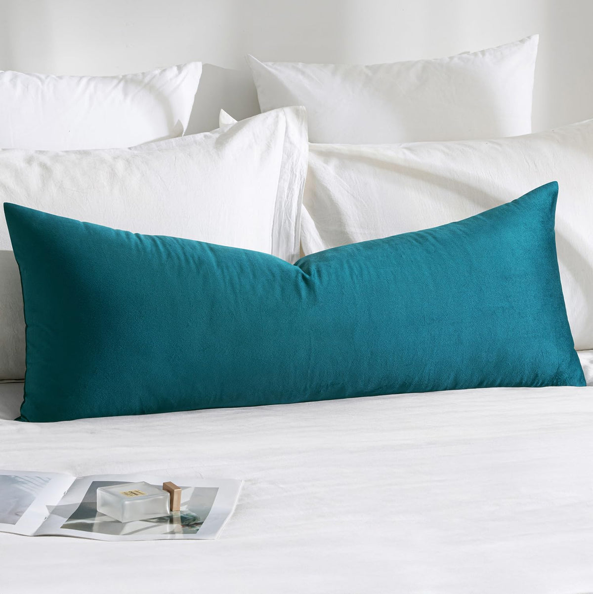 MIULEE Velvet Pillow Cover Soft Luxury Decorative Throw Pillow Cover Single Rectangle Cushion Case for Spring Couch Sofa Bedroom Car Decor,12x20 Inch Sage Green