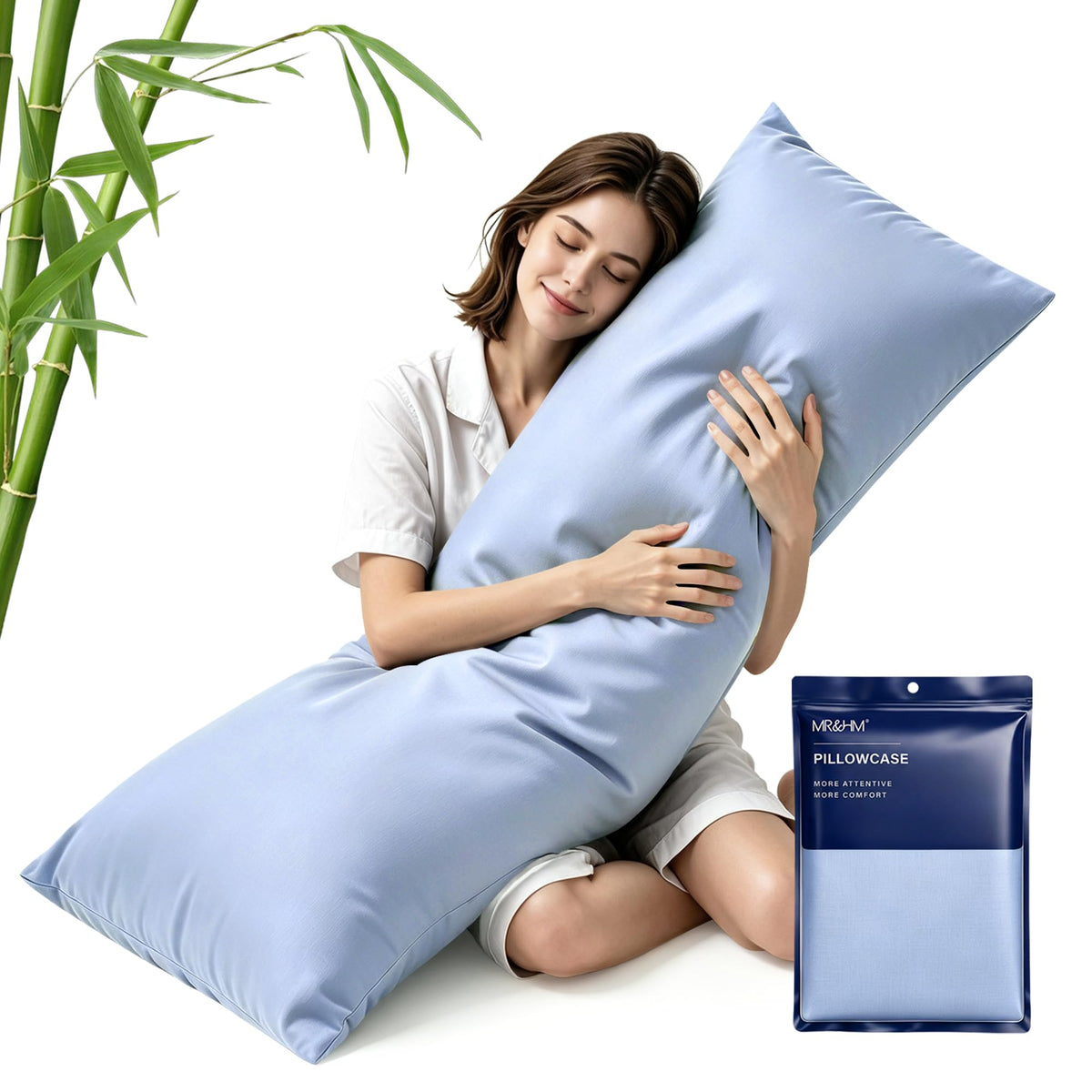 MR&HM Queen Pillowcase Set of 2, Cooling & Breathable, Dark Grey, 20"x30"