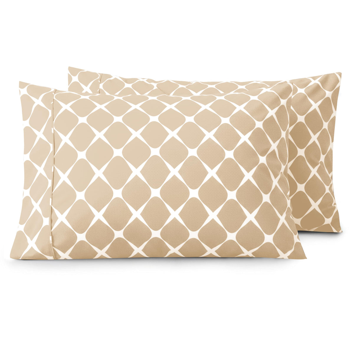 Elegant Comfort Luxury Ultra-Soft 2-Piece Pillowcase Set - 1500 Premium Hotel Quality Microfiber Double Brushed - Wrinkle Resistant, King Size, White