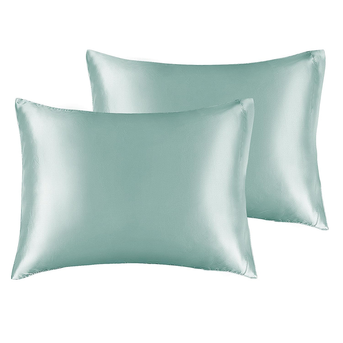 BEDELITE Satin Pillowcases, Queen Size 20x30 Inch, Dark Grey, Set of 2