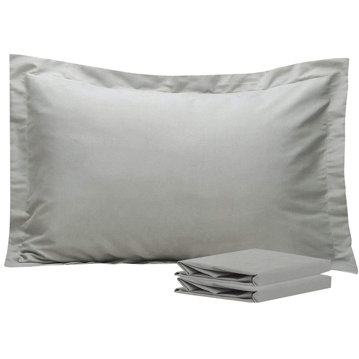 NTBAY Standard Pillow Shams, Set of 2, Microfiber, White