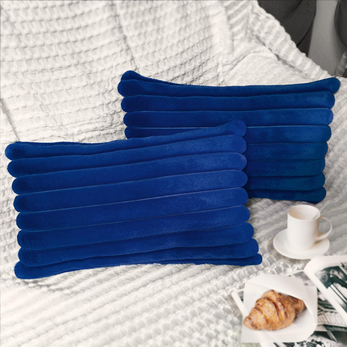 2 Pack 18x18 Pillow Cover Velvet Pillow Covers, Faux Fur Square Throw Pillow Covers for Living Room Decorations Throw Pillow Case, Throw Pillow Cover Cushion Cover for Home Sofa Bedroom Car, Grey