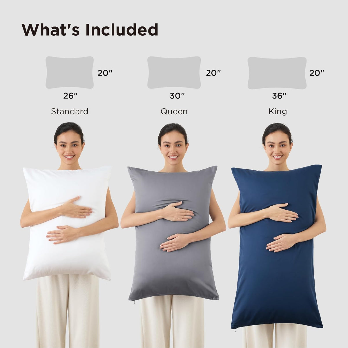 Bedsure Zipper Pillow Cases Standard Size from Rayon Derived from Bamboo