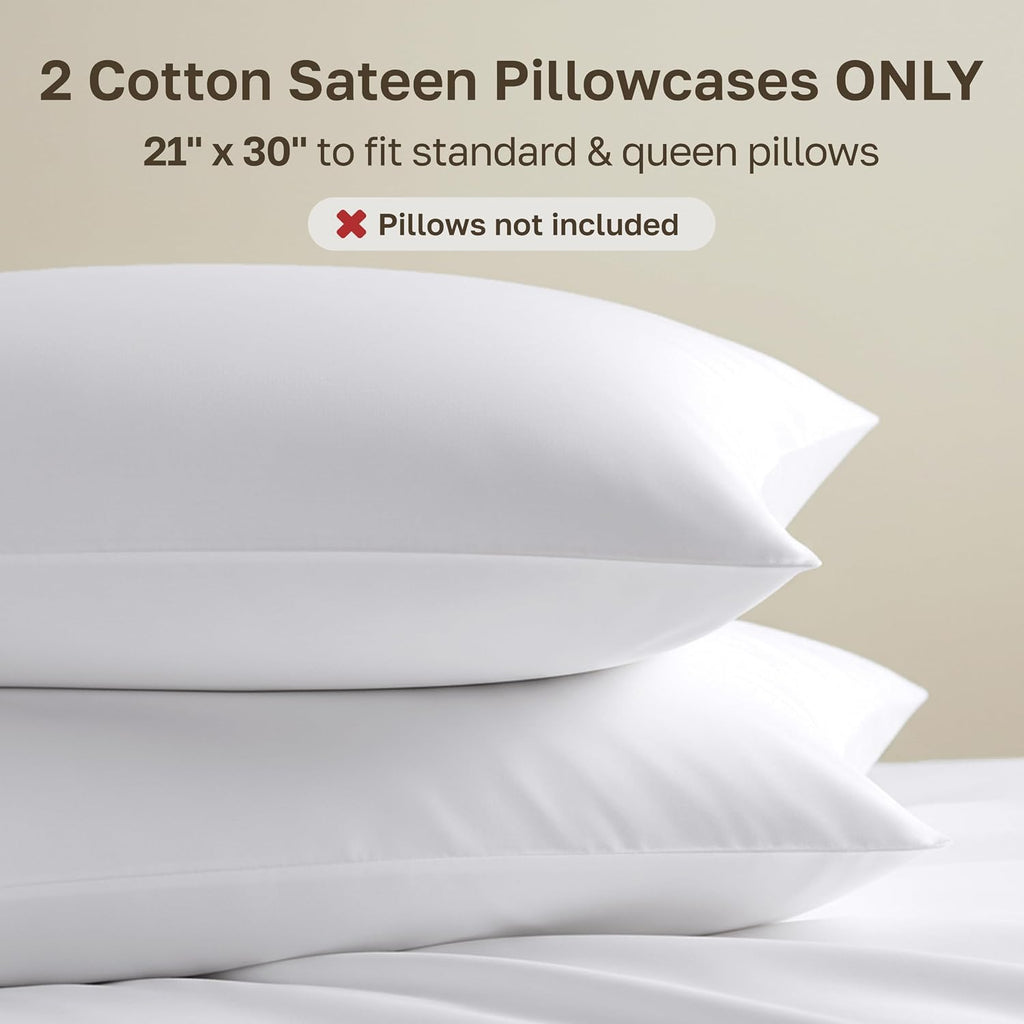 California Design Den 100% Egyptian Cotton 2 Pillow Cases Standard Size