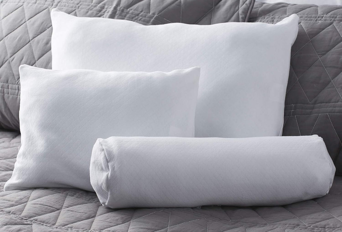 Bucky Natural Bedding Collection, Travel Duo Pillow Cover, 14x11", White