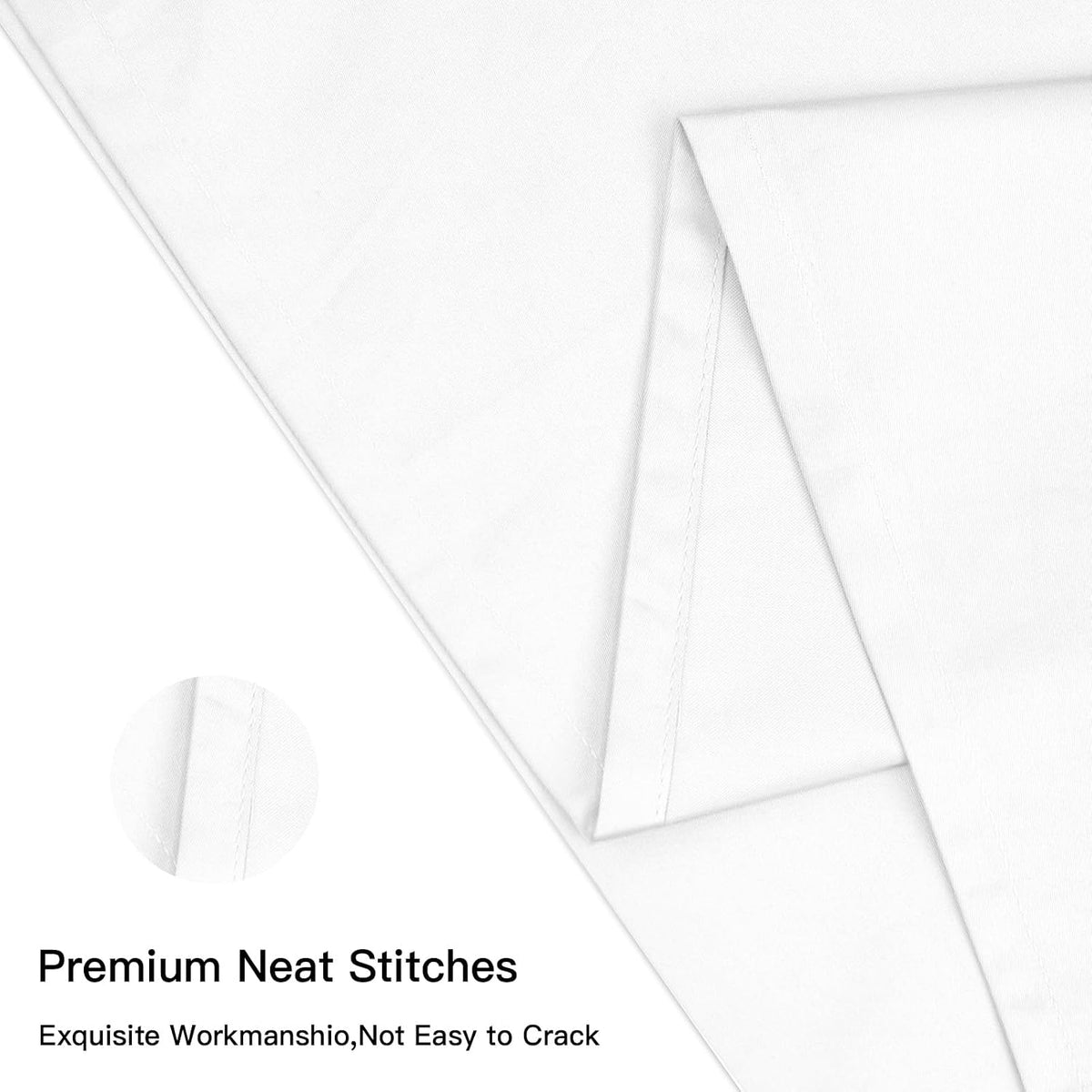 Deep Dream 100% Cotton Pillow Cases Standard Size Set of 2, 600 Thread Count Cotton Pillowcases Standard, White Pillow Cases Set of 2 with Envelop Closure, 20x26 Inches