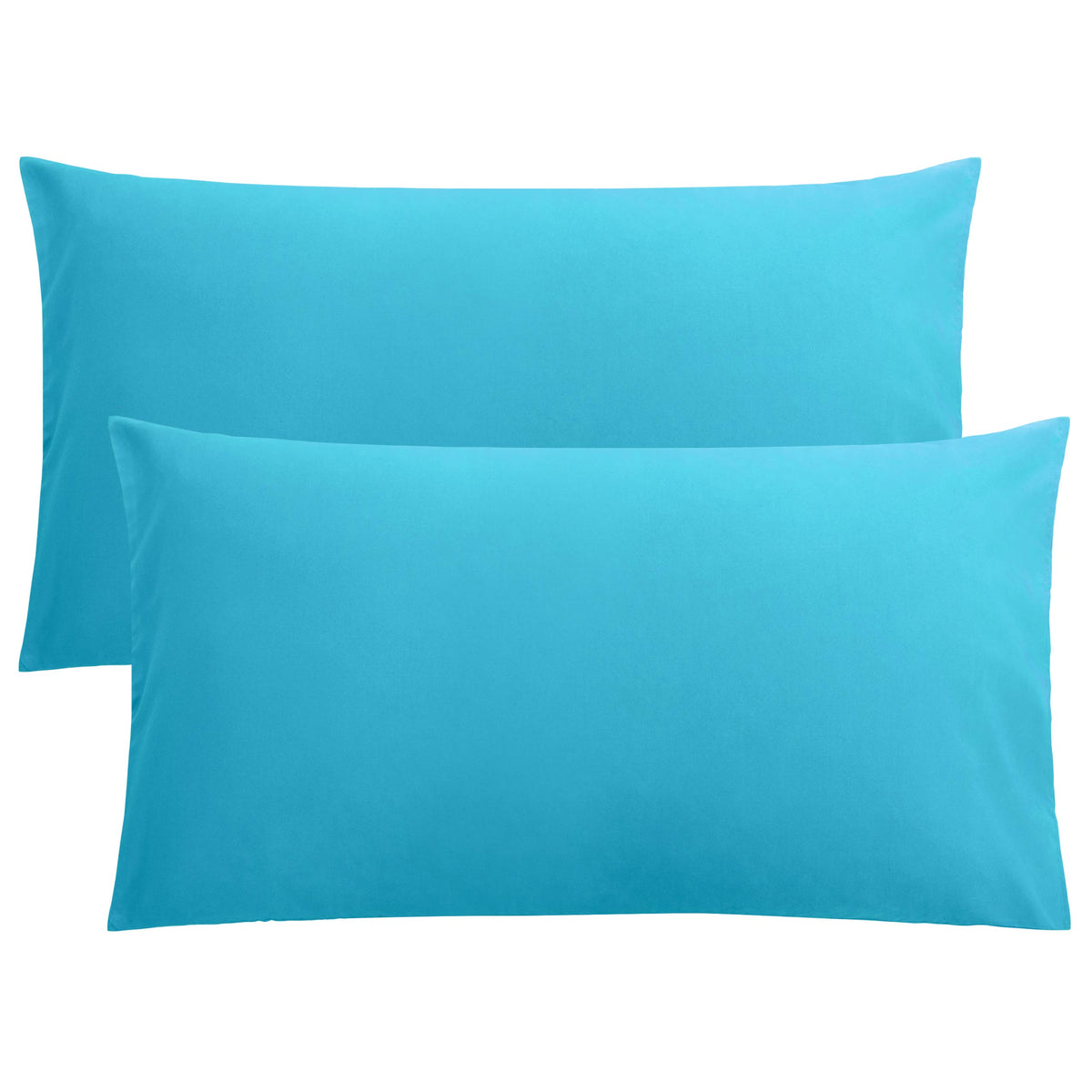 FLXXIE 2-Pack Microfiber Queen Pillow Cases, Envelope Closure, Black