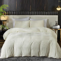 Ivellow Velvet Duvet Cover Queen Set, 3 Pcs Olive Green, Zipper Corner Ties