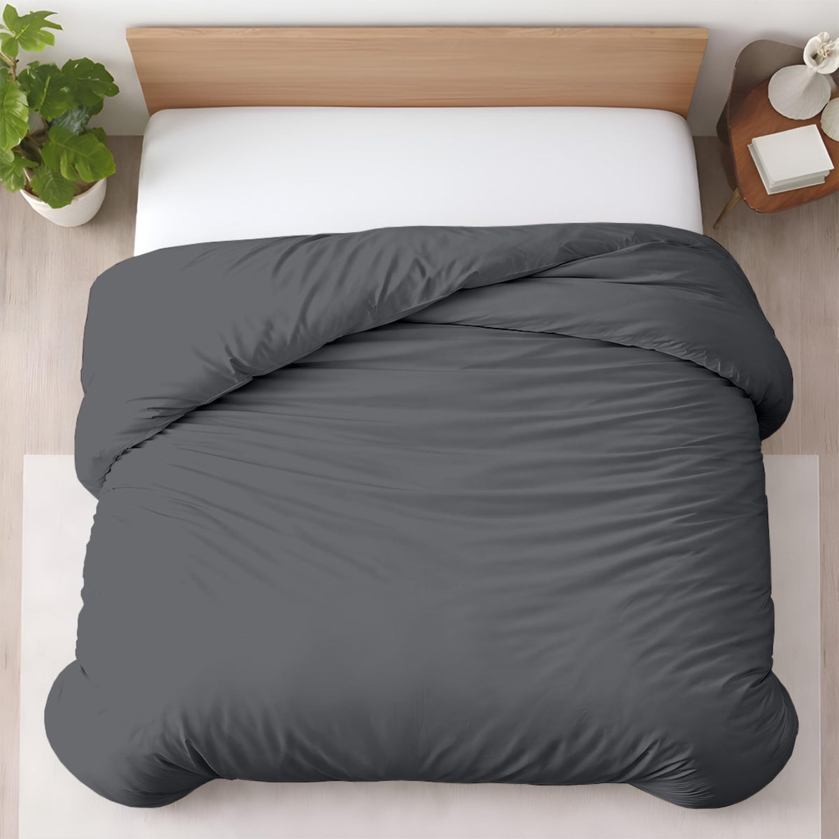 Kotton Culture 3 Pc Duvet Cover King Size Set-100% Egyptian Cotton 600 Thread Count Ultra Soft Premium Durable Comforter Cover Zipper Closure & Corner Ties - (Plum, 104" X 94")