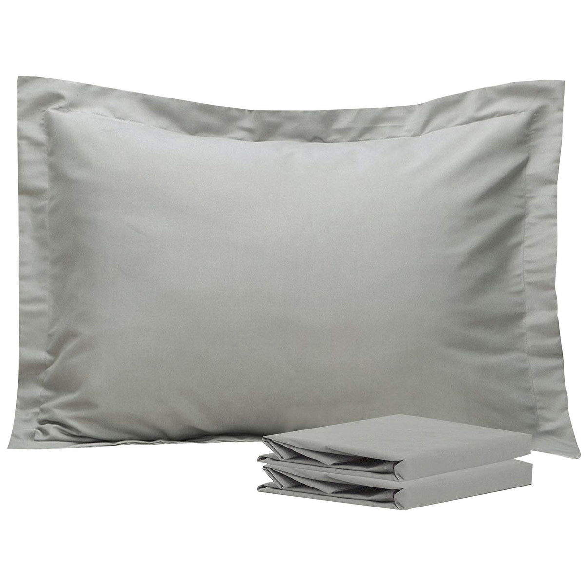 NTBAY Standard Pillow Shams, Set of 2, Microfiber, White