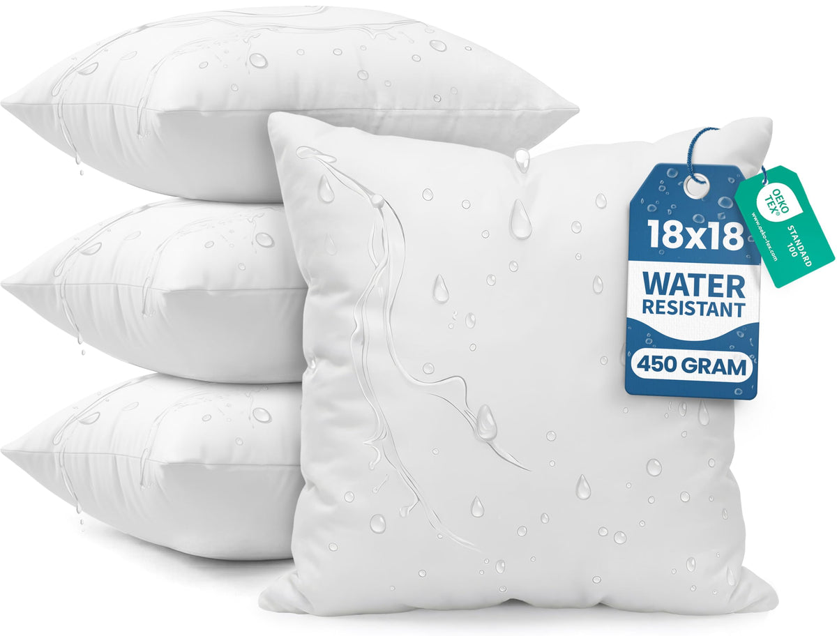 Utopia Bedding 18x18 Outdoor Pillows, Water Resistant Throw Pillows, 2-Pack