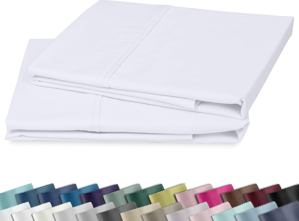 California Design Den 2-Pack Pillow Cases Standard Size, 100% Cotton Sateen