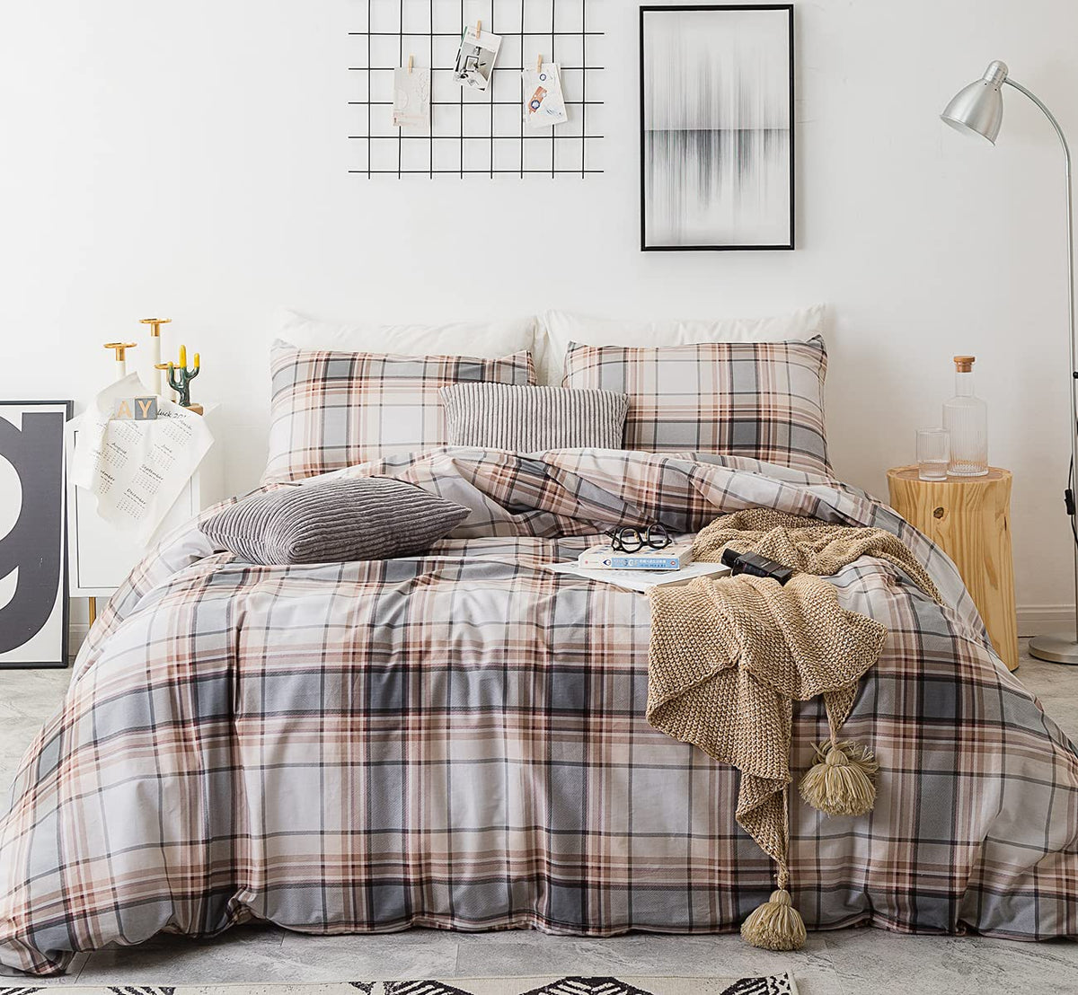 SUSYBAO Blue Paisley Duvet Cover King 100% Cotton Vintage Floral Duvet Cover 3 Pcs Set 1 Boho Brown Flower Duvet Cover with Zipper Ties 2 Pillowcases Luxury Retro Bohemian Bedding Set Soft Comfy