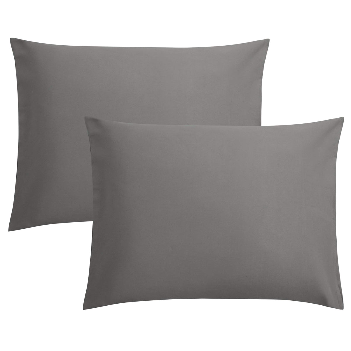 FLXXIE 2-Pack Microfiber Queen Pillow Cases, Envelope Closure, Black