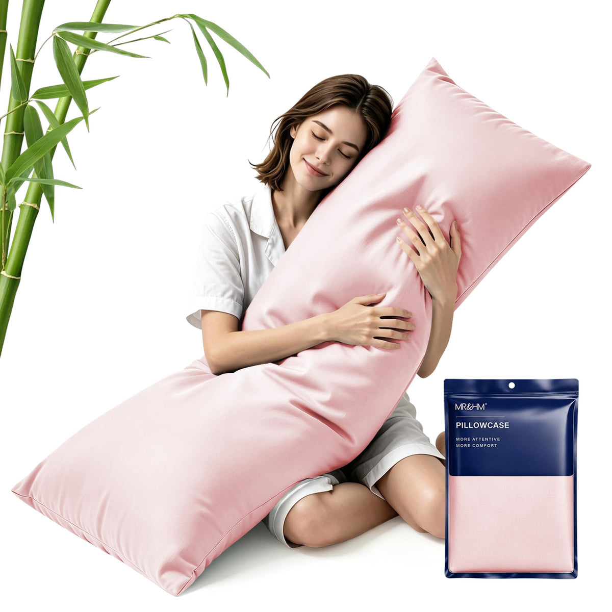 MR&HM Queen Pillowcase Set of 2, Cooling & Breathable, Dark Grey, 20"x30"