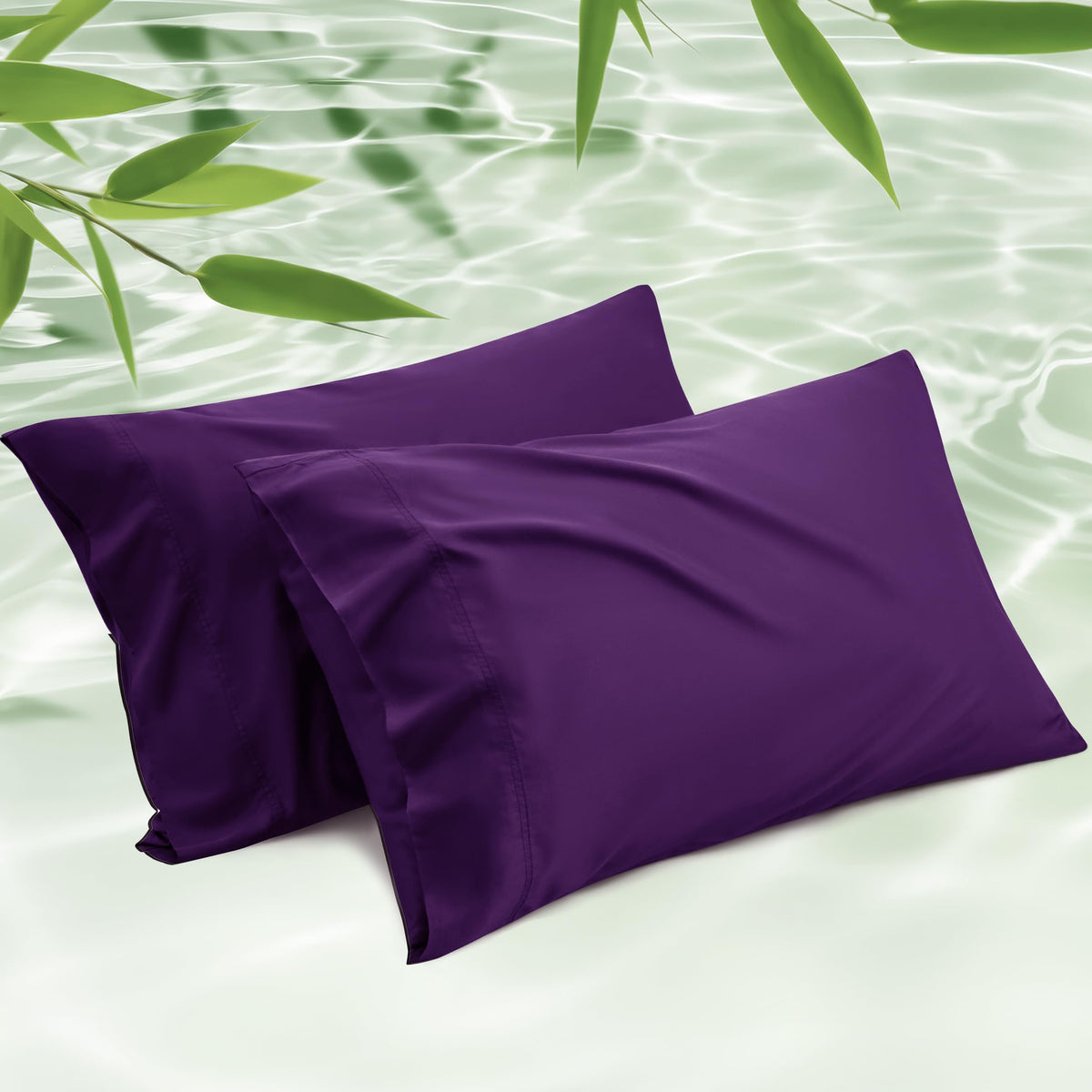 Bedsure Pillow Cases Standard Size Set of 2, 100% Rayon Derived from Bamboo