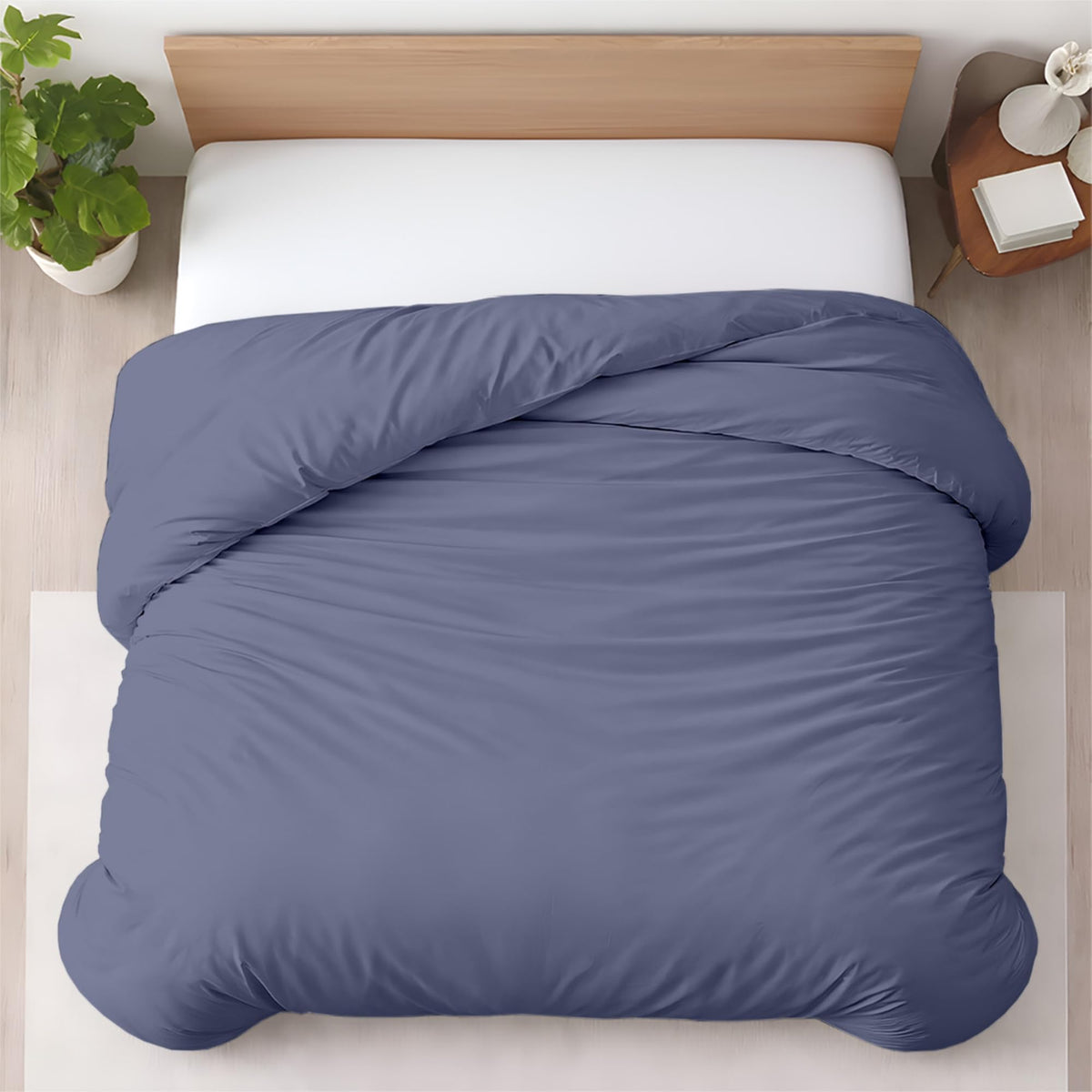 Kotton Culture 3 Pc Duvet Cover King Size Set-100% Egyptian Cotton 600 Thread Count Ultra Soft Premium Durable Comforter Cover Zipper Closure & Corner Ties - (Plum, 104" X 94")