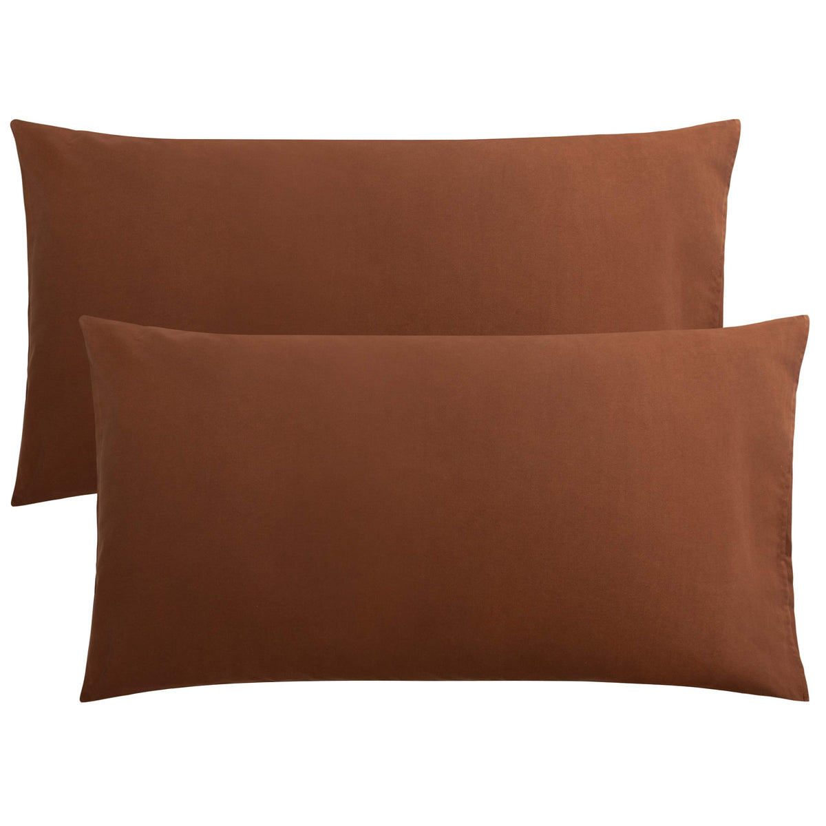 FLXXIE 2-Pack Microfiber Queen Pillow Cases, Envelope Closure, Black