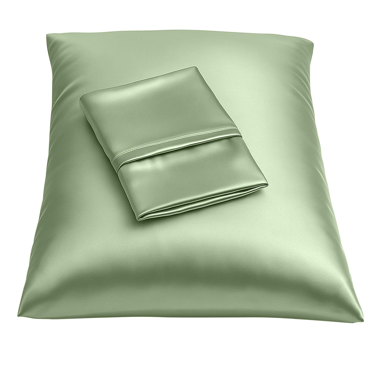 BLISSFORD Satin Pillowcase with Zipper, Like Silk Pillow Cases - Black