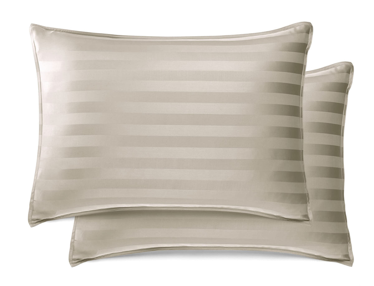 Queen Pillowcases by Pure Bamboo, Genuine 100% Organic Viscose Derived from Bamboo, Luxuriously Soft & Cooling, Double Stitching, Envelope Closure (2 Queen Pillowcases, White)