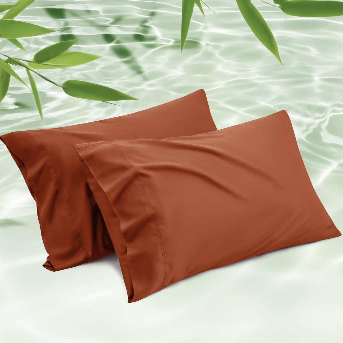 Bedsure Pillow Cases Standard Size Set of 2, 100% Rayon Derived from Bamboo