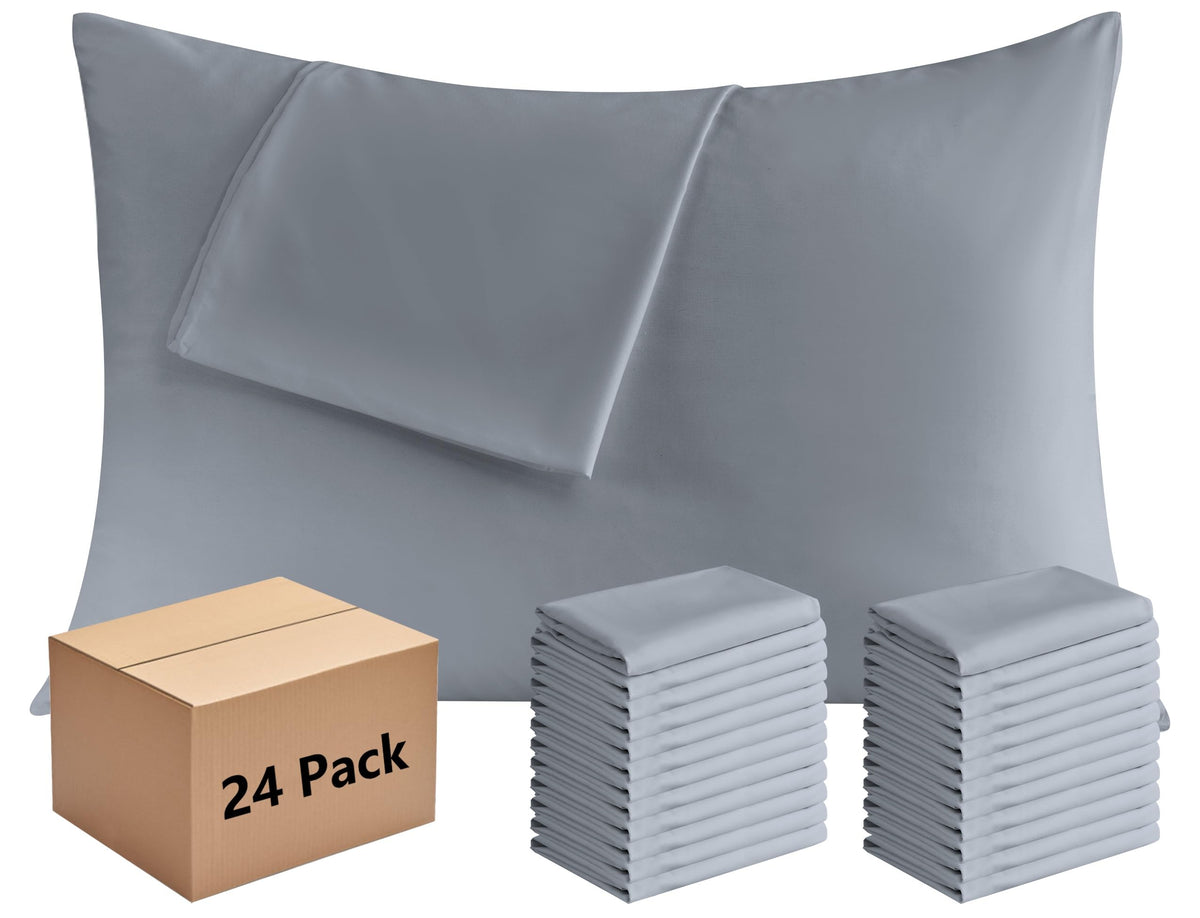 CULVE White Pillow Cases Standard 4 Pack, Microfiber Pillowcase, 20x26