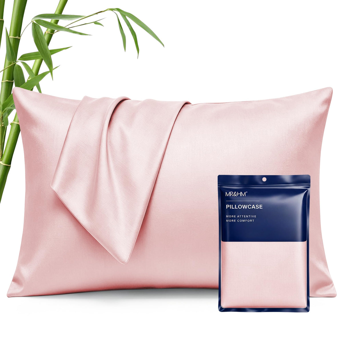 MR&HM Queen Pillowcase Set of 2, Cooling & Breathable, Dark Grey, 20"x30"