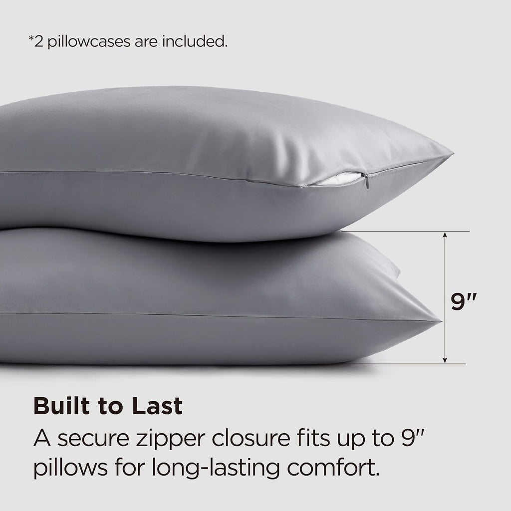 Bedsure Zipper Pillow Cases Standard Size from Rayon Derived from Bamboo