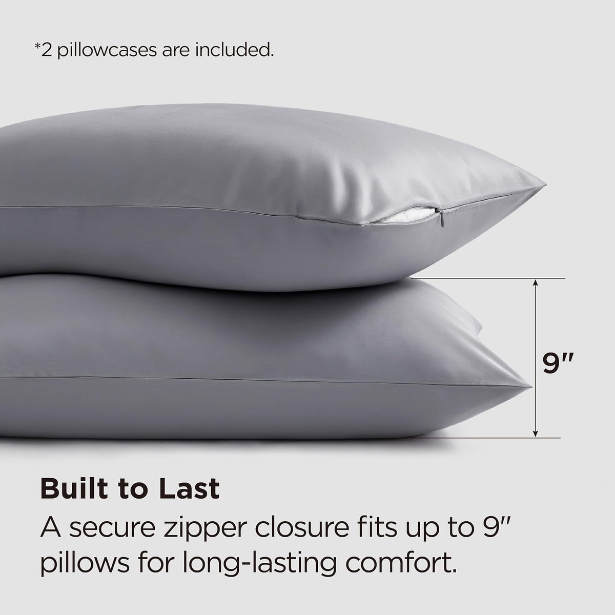 Bedsure Zipper Pillow Cases Standard Size from Rayon Derived from Bamboo
