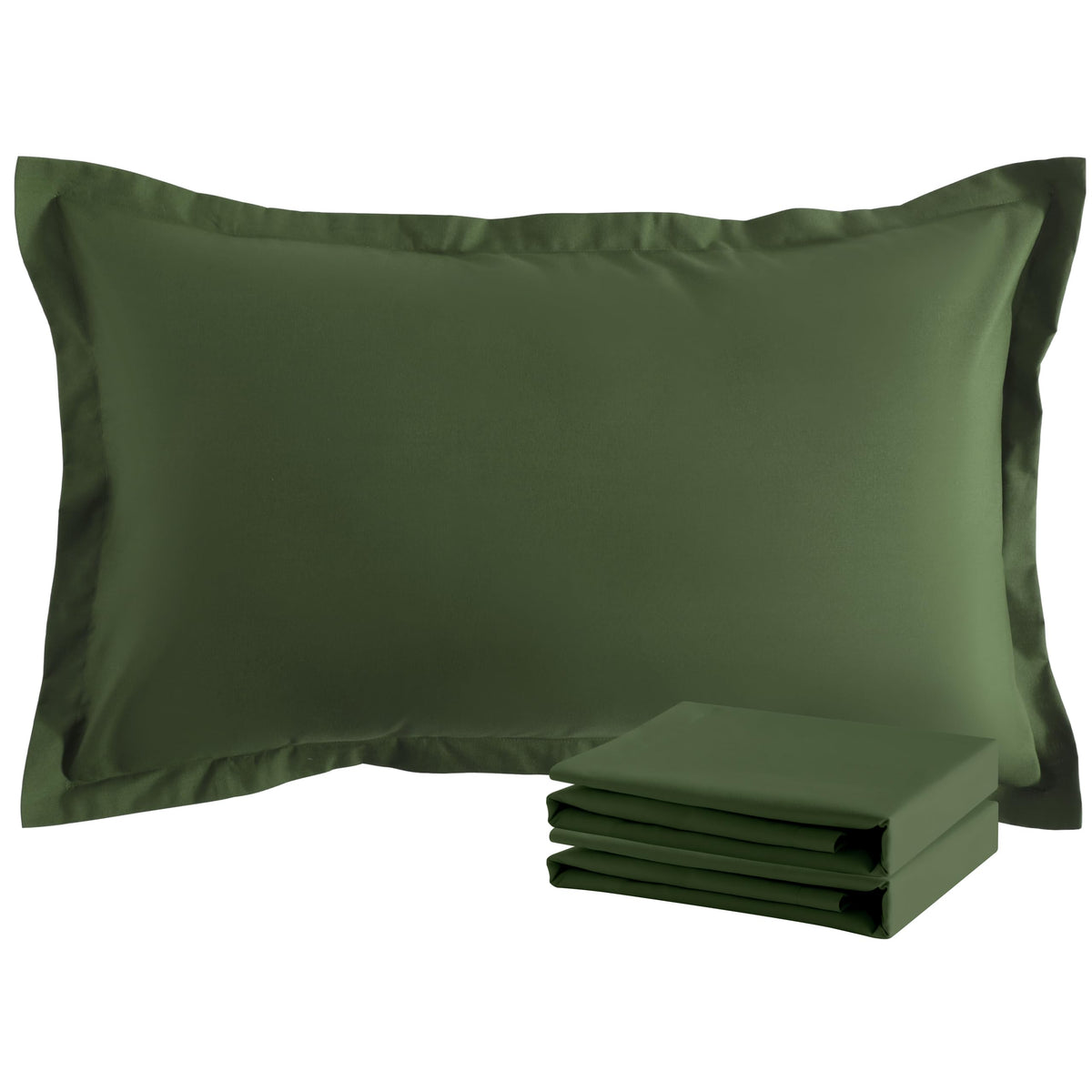 NTBAY Standard Pillow Shams, Set of 2, Microfiber, White