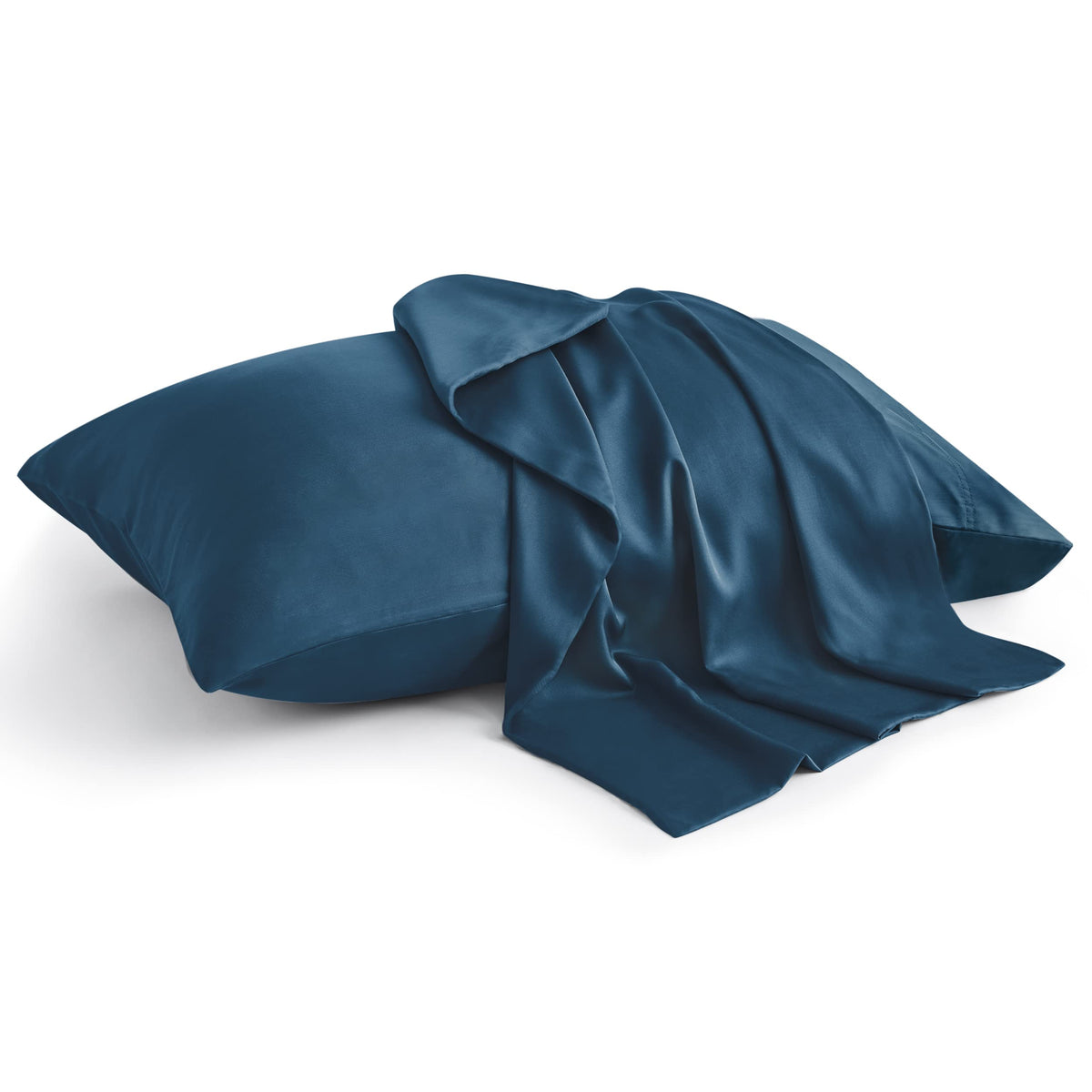 BEDELITE Cooling Pillow Cases Queen Size Set of 2, Rayon from Bamboo, Grey