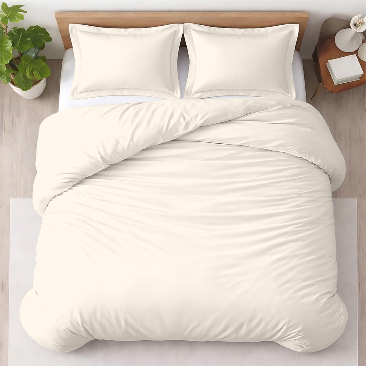 Kotton Culture 3 Pc Duvet Cover King Size Set-100% Egyptian Cotton 600 Thread Count Ultra Soft Premium Durable Comforter Cover Zipper Closure & Corner Ties - (Plum, 104" X 94")