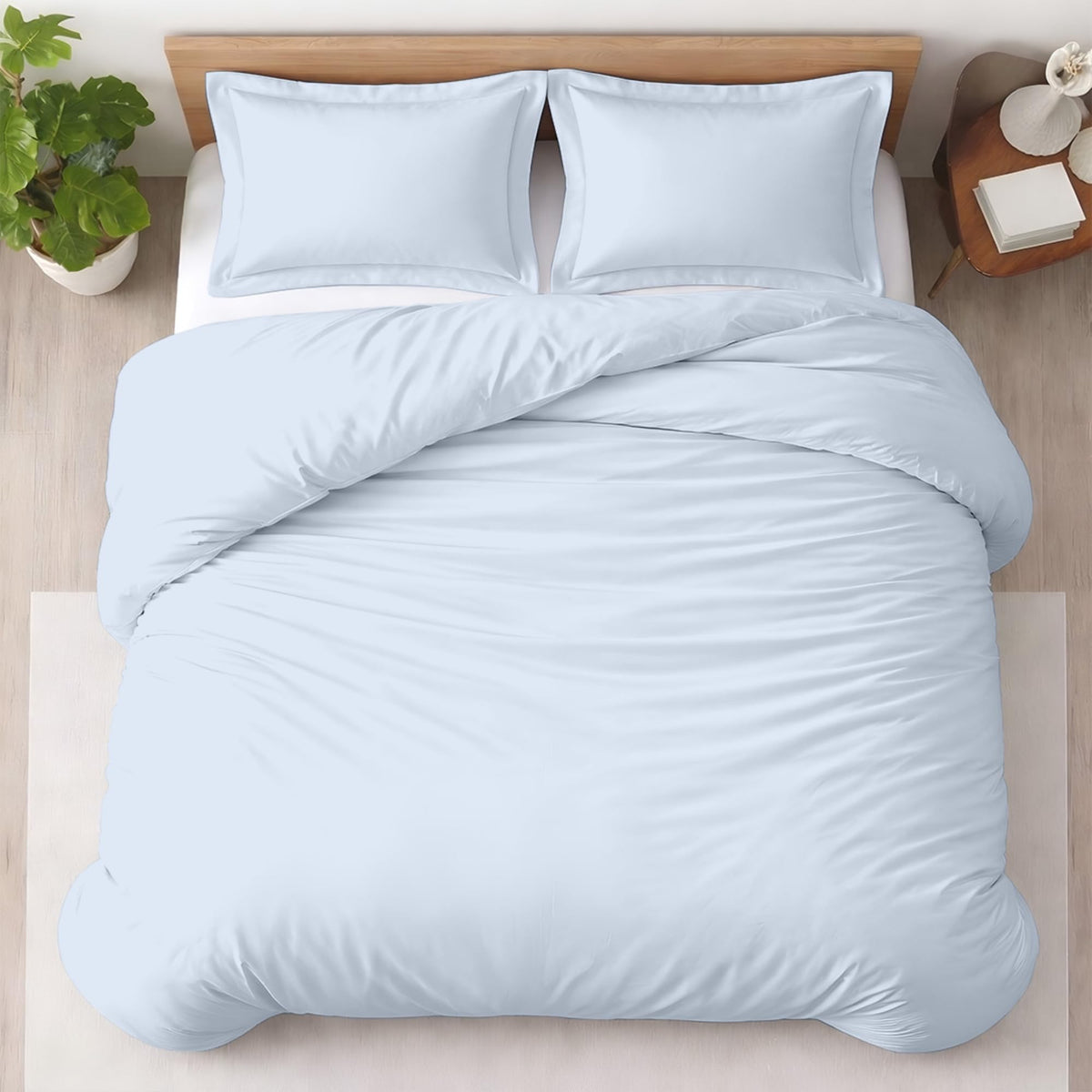 Kotton Culture 3 Pc Duvet Cover King Size Set-100% Egyptian Cotton 600 Thread Count Ultra Soft Premium Durable Comforter Cover Zipper Closure & Corner Ties - (Plum, 104" X 94")
