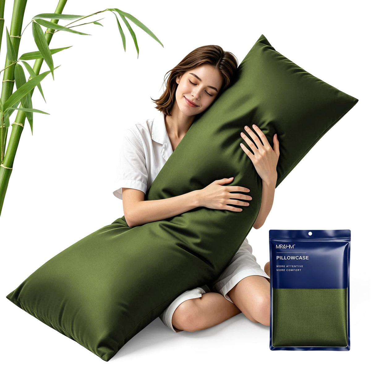 MR&HM Queen Pillowcase Set of 2, Cooling & Breathable, Dark Grey, 20"x30"