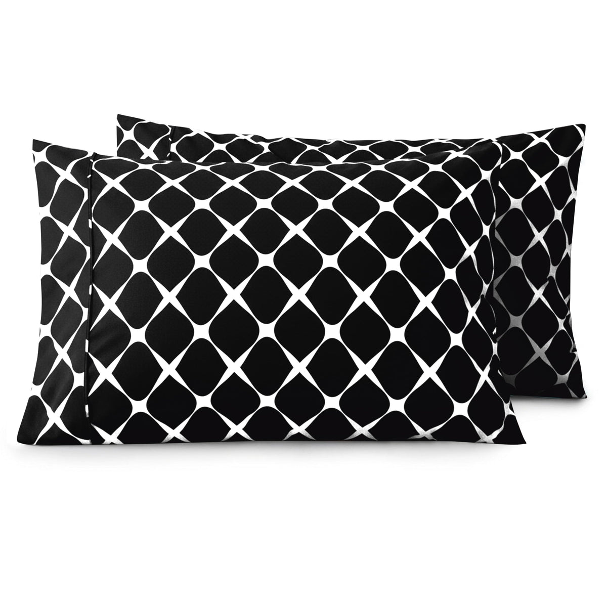 Elegant Comfort Luxury Ultra-Soft 2-Piece Pillowcase Set - 1500 Premium Hotel Quality Microfiber Double Brushed - Wrinkle Resistant, King Size, White