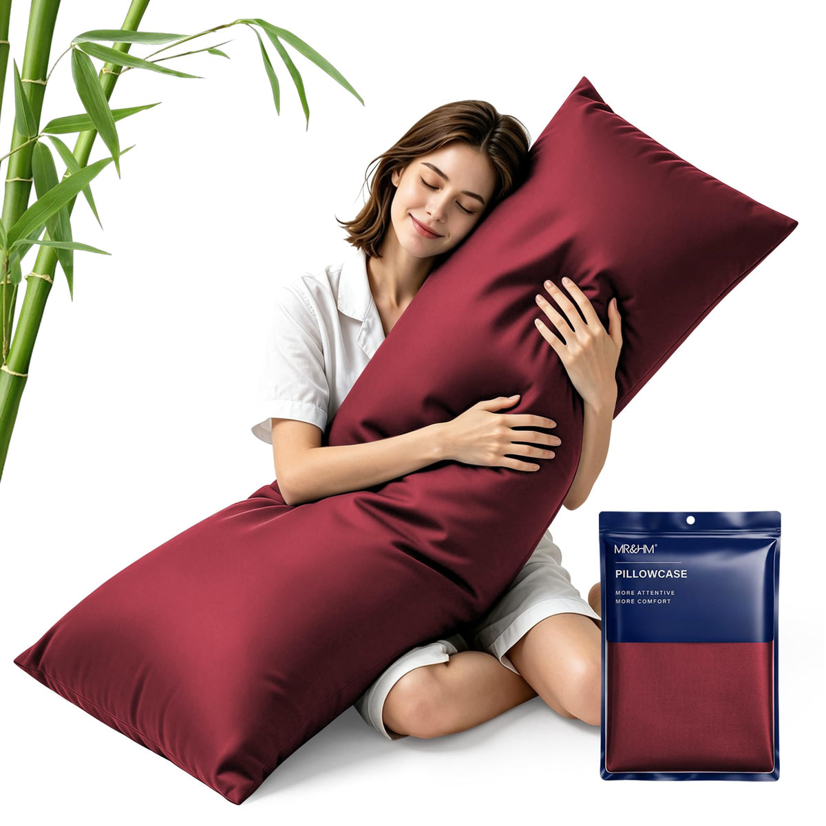 MR&HM Queen Pillowcase Set of 2, Cooling & Breathable, Dark Grey, 20"x30"
