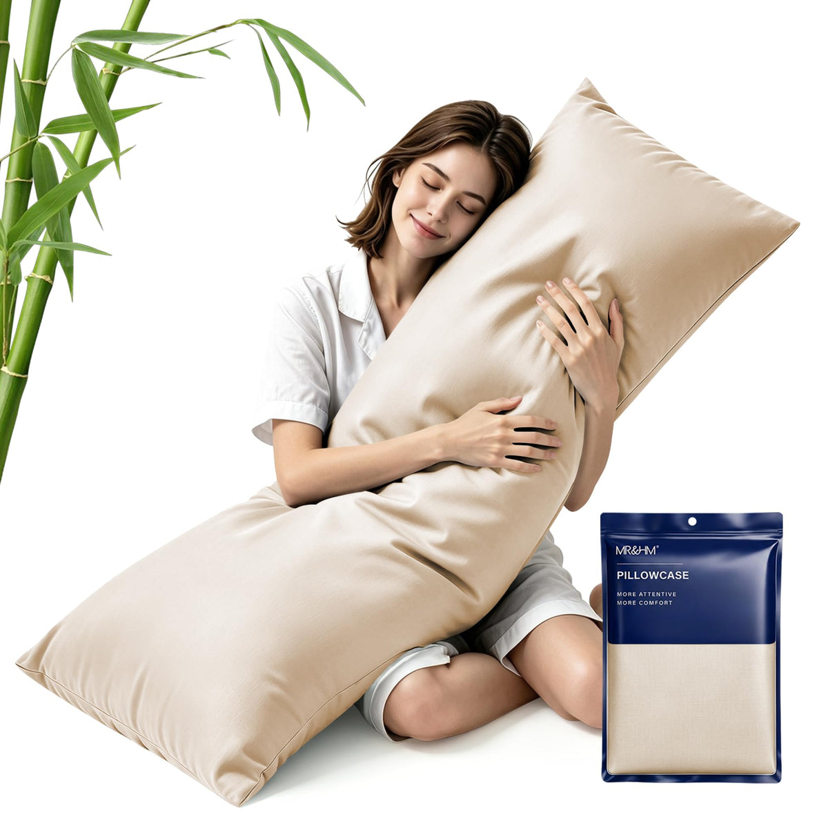 MR&HM Queen Pillowcase Set of 2, Cooling & Breathable, Dark Grey, 20"x30"