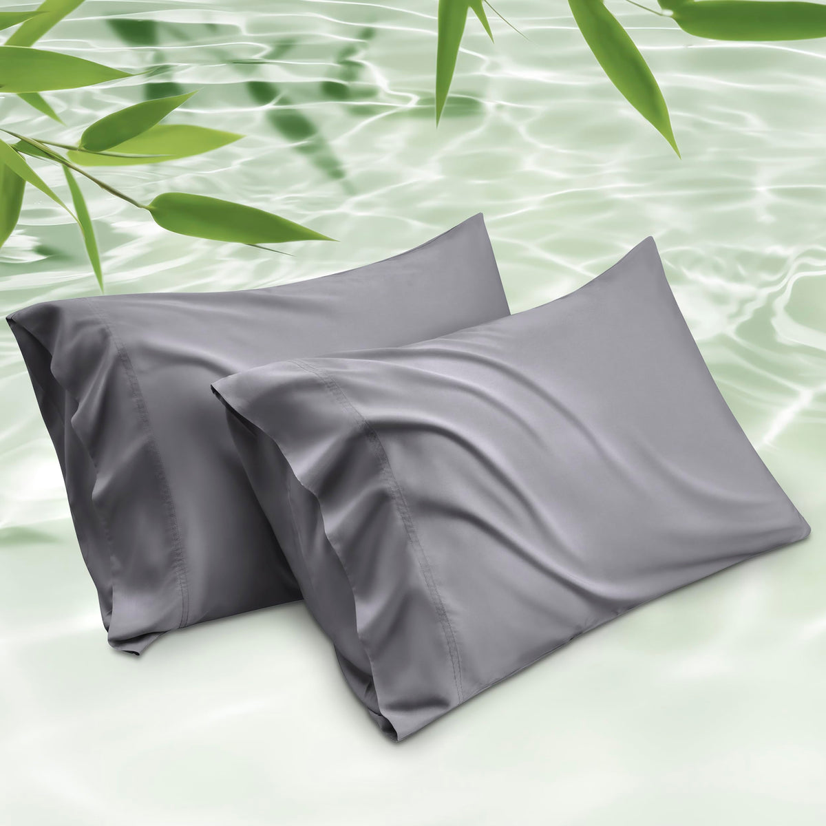 Bedsure Pillow Cases Standard Size Set of 2, 100% Rayon Derived from Bamboo