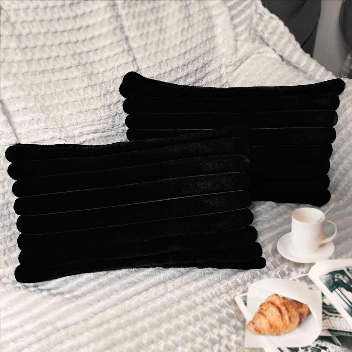 2 Pack 18x18 Pillow Cover Velvet Pillow Covers, Faux Fur Square Throw Pillow Covers for Living Room Decorations Throw Pillow Case, Throw Pillow Cover Cushion Cover for Home Sofa Bedroom Car, Grey