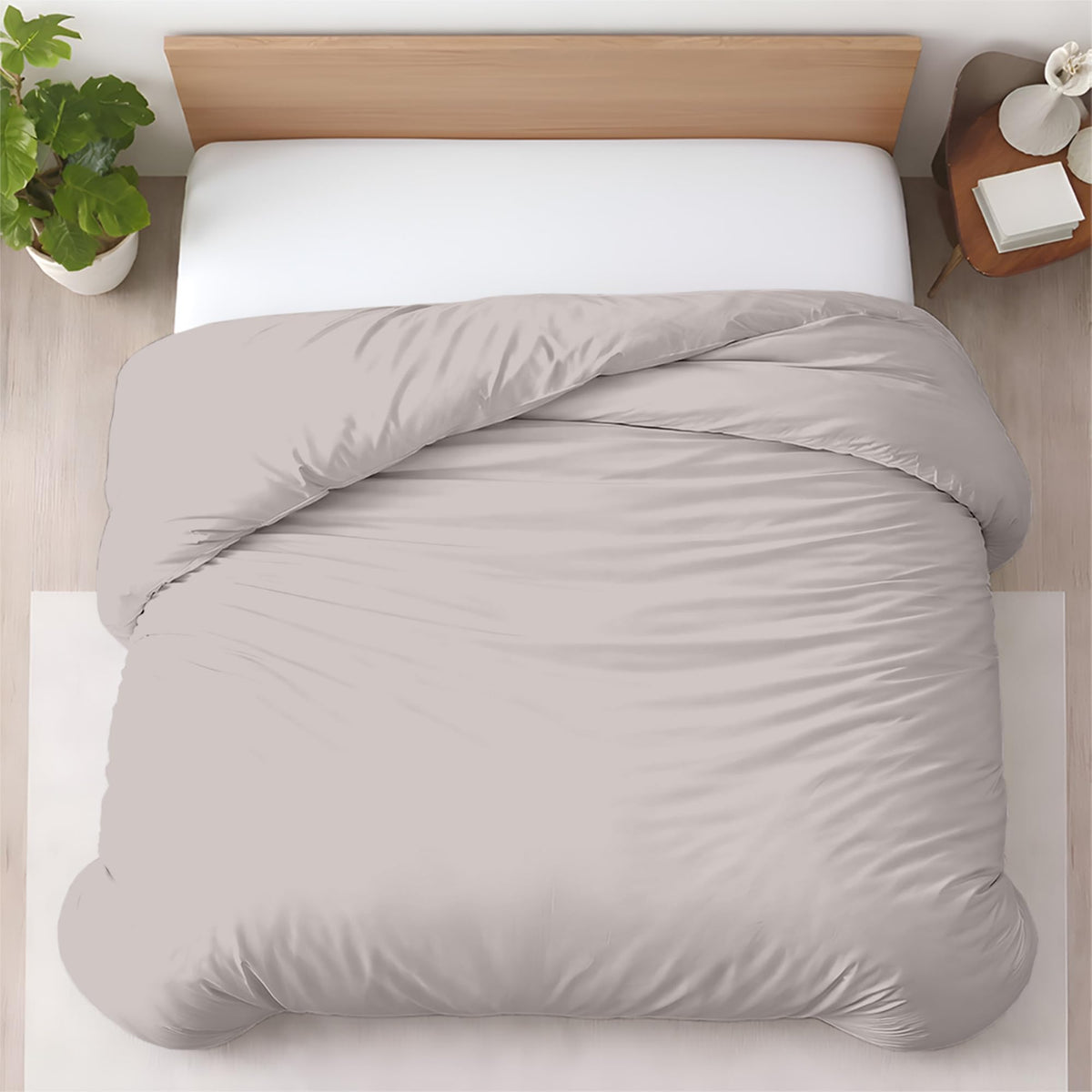 Kotton Culture 3 Pc Duvet Cover King Size Set-100% Egyptian Cotton 600 Thread Count Ultra Soft Premium Durable Comforter Cover Zipper Closure & Corner Ties - (Plum, 104" X 94")