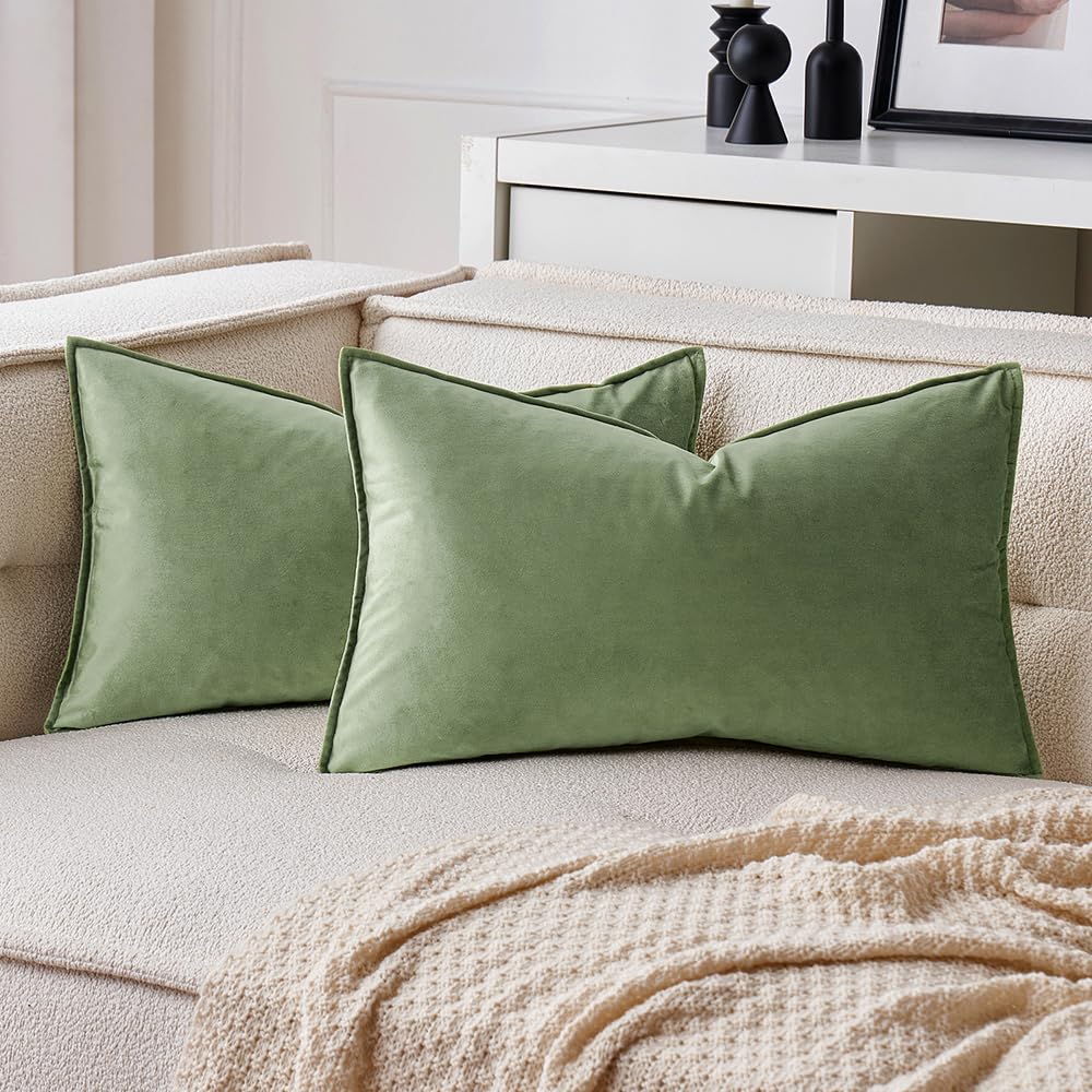 MIULEE Decorative Dark Brown Velvet Throw Pillow Covers for Couch 18x18 in