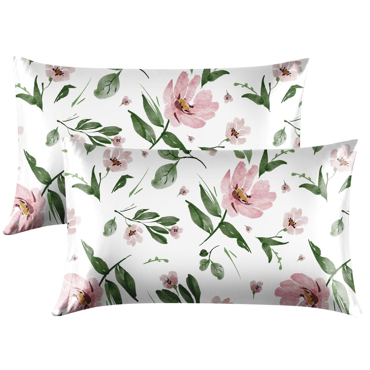 EXQ Home Satin Pillowcase for Hair and Skin Queen - Printed Black Sun