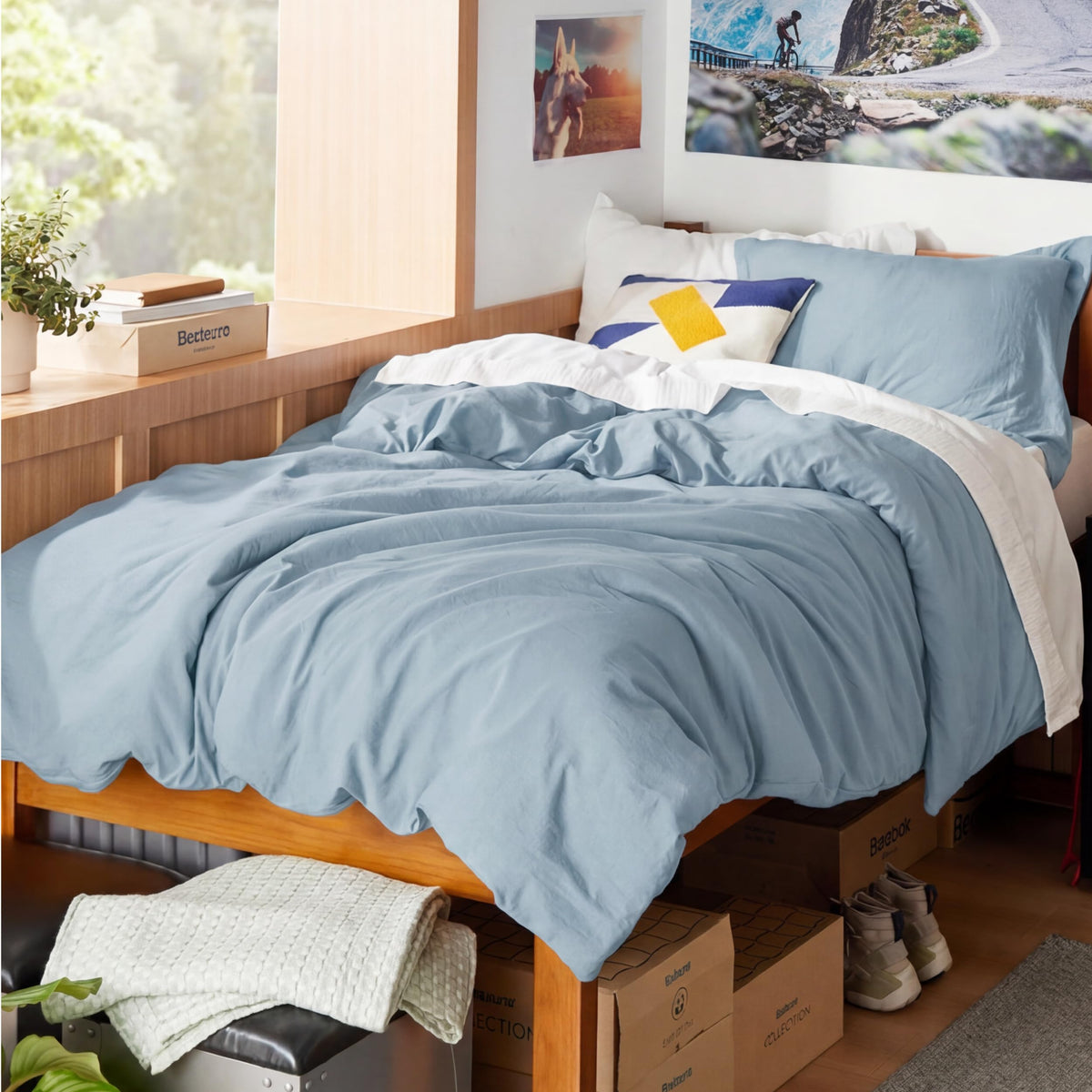 Bedsure Prewashed Duvet Cover King, Cotton-Like Soft Bedding Set, White