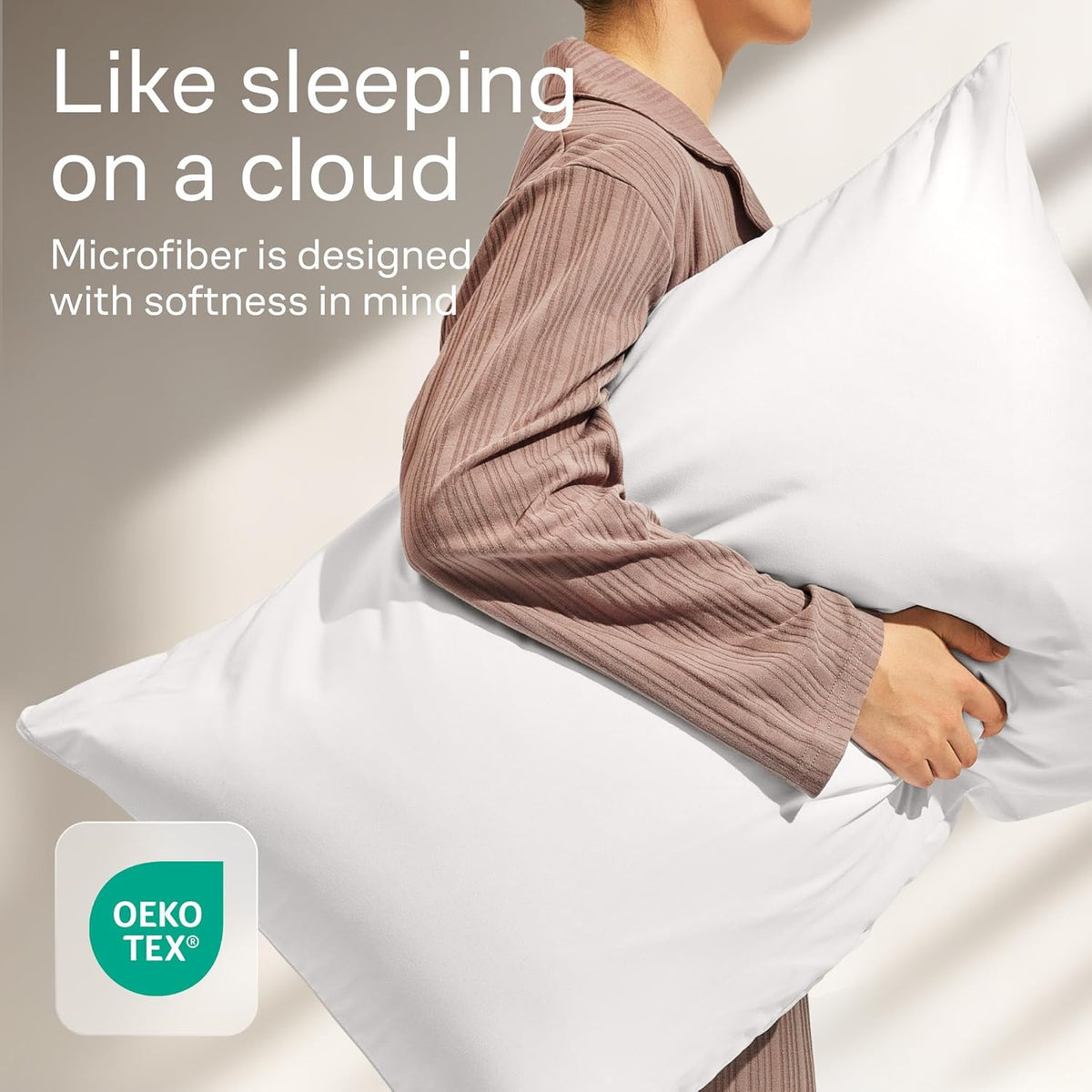 Ultra Soft Pillow Protectors with Zipper - Standard Size - Set of 2 - White