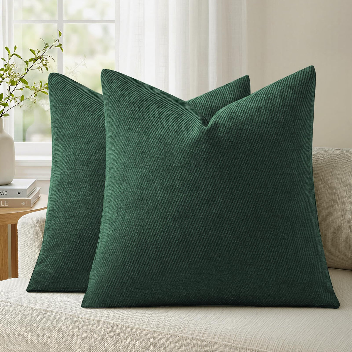 a moment Fall Decorative Throw Pillow Covers Pack of 2,12x20 Inch Rust