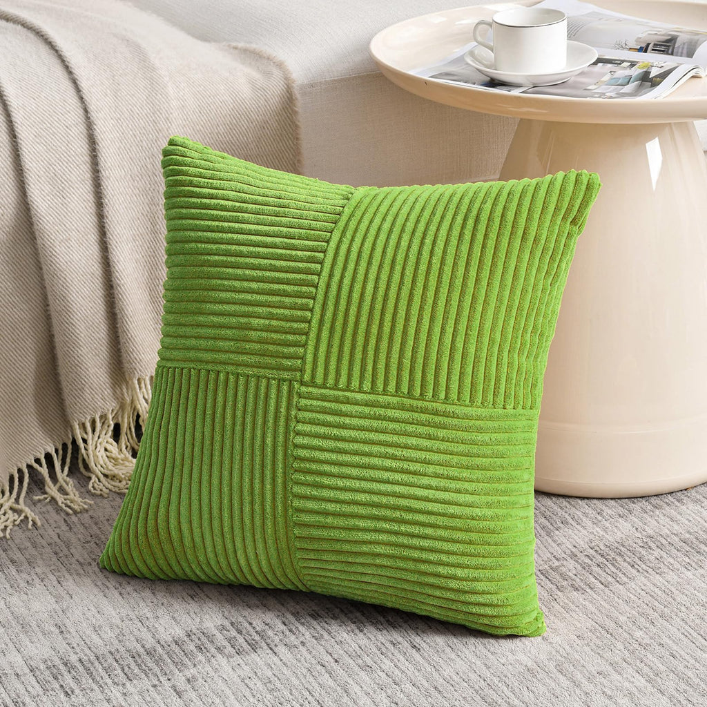 Fancy Homi Blush Pink Lumbar Decorative Throw Pillow Covers 12x20 Inch for Living Room Couch Bed, Rustic Farmhouse Boho Home Decor, Soft Striped Corduroy Rectangle Accent Cushion Case 30x50 cm